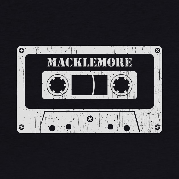 Macklemore - Vintage Cassette White by FeelgoodShirt